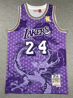 Kobe Bryant #24 Lakers Jersey - Purple Dragon Asian Heritage Style